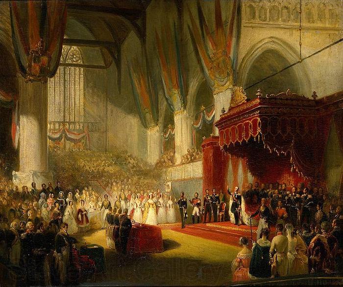 Nicolaas Pieneman The Inauguration of King William II in the Nieuwe Kerk, Amsterdam, 28 November 1840 Germany oil painting art